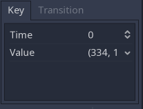Keyframe editor editing a key